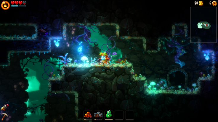 Screenshots like these showcase the Nintendo-like polish of SteamWorld Dig 2.